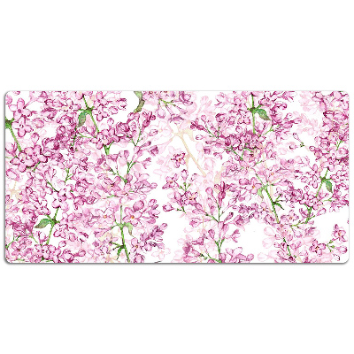 Large desk mat for children lilac flowers