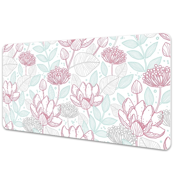 Desk pad contours flowers