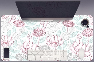 Desk pad contours flowers