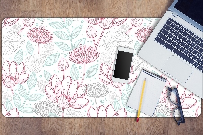 Desk pad contours flowers