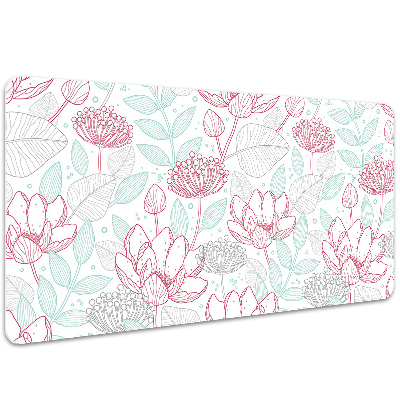 Desk pad contours flowers