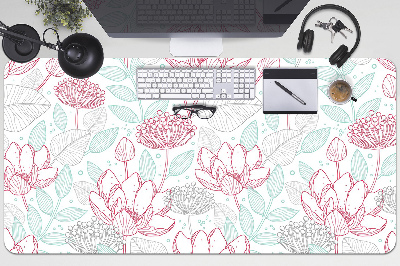 Desk pad contours flowers