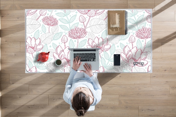 Desk pad contours flowers