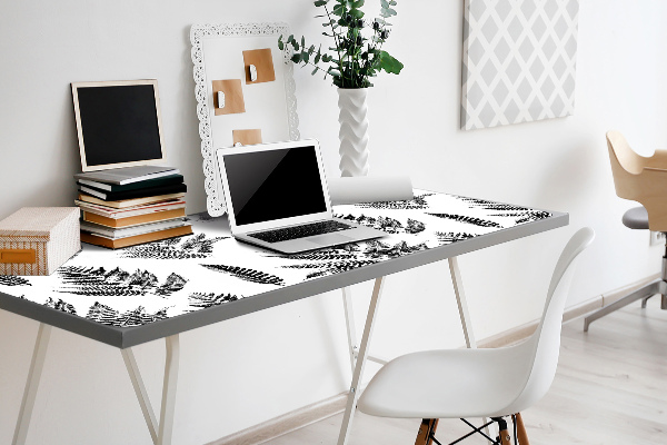Desk pad imprints of ferns