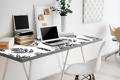 Desk pad imprints of ferns