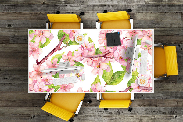 Large desk pad PVC protector Cherry blossoms