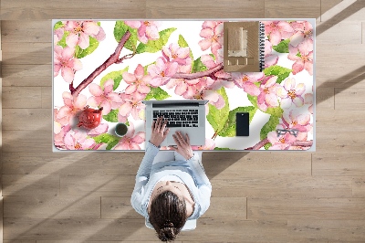 Large desk pad PVC protector Cherry blossoms