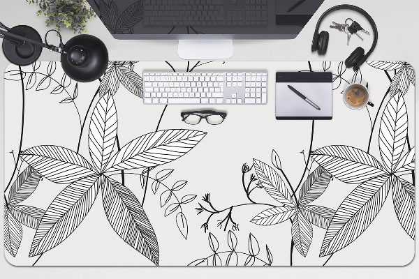 Large desk mat table protector flowers Doodle