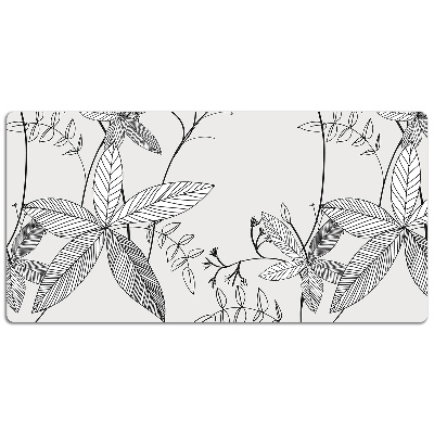 Large desk mat table protector flowers Doodle