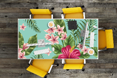 Large desk mat for children flowers