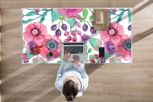 Desk pad Flowers and berries