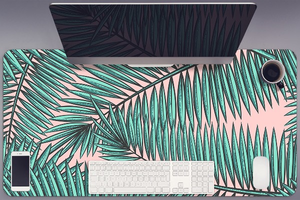 Desk pad exotic leaf