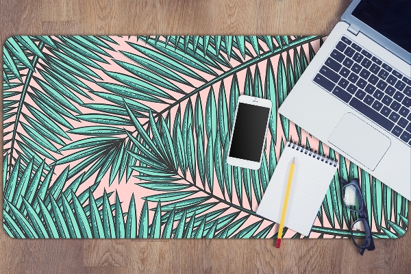 Desk pad exotic leaf