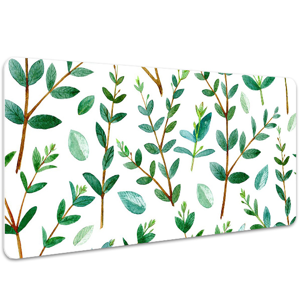 Desk pad green branches