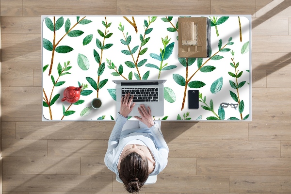 Desk pad green branches
