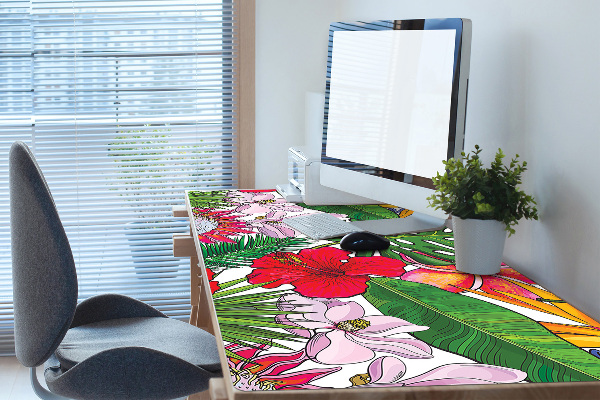 Desk pad Colorful flowers