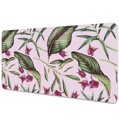 Large desk mat table protector pink flowers