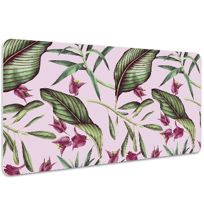 Large desk mat table protector pink flowers