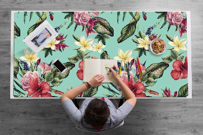 Desk pad Leaves and flowers