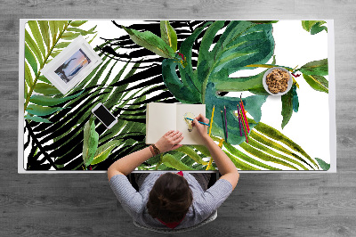 Full desk pad tropical leaves