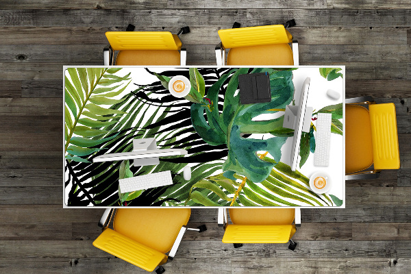Full desk pad tropical leaves