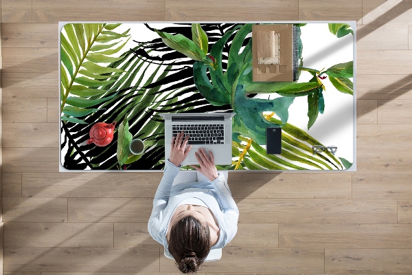 Full desk pad tropical leaves
