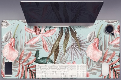 Full desk protector pastel flowers