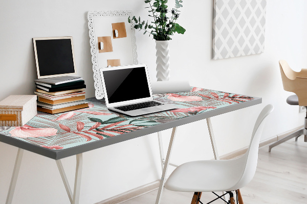 Full desk protector pastel flowers
