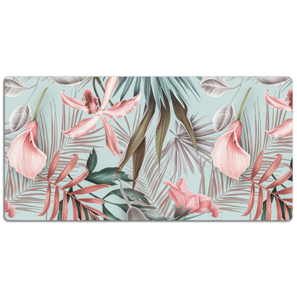 Full desk protector pastel flowers