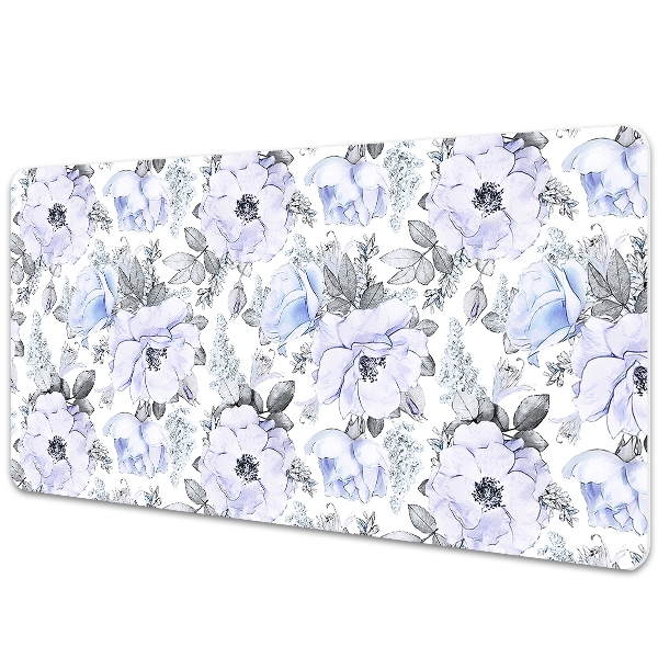 Desk pad blue roses