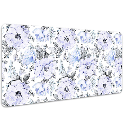 Desk pad blue roses