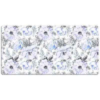 Desk pad blue roses