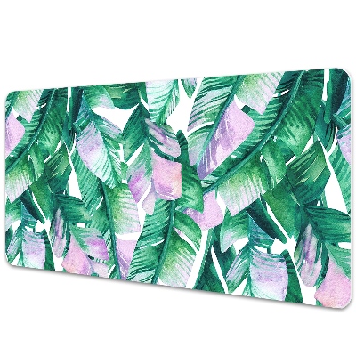 Full desk protector pastel leaves