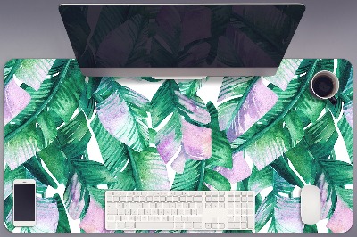 Full desk protector pastel leaves