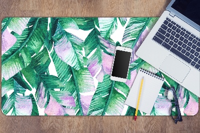 Full desk protector pastel leaves