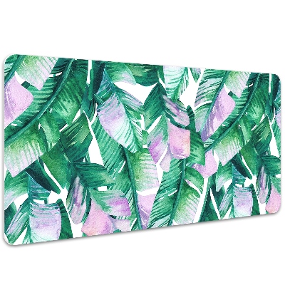 Full desk protector pastel leaves