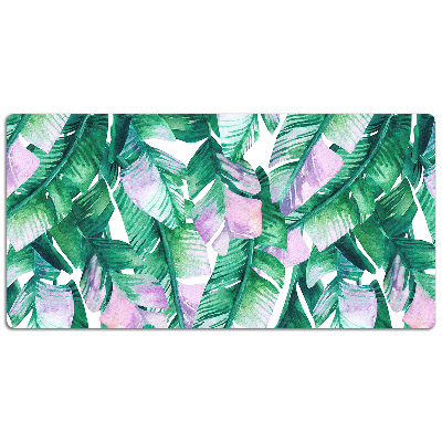 Full desk protector pastel leaves