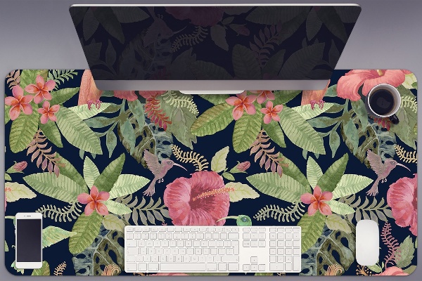 Full desk protector Parrot in the jungle