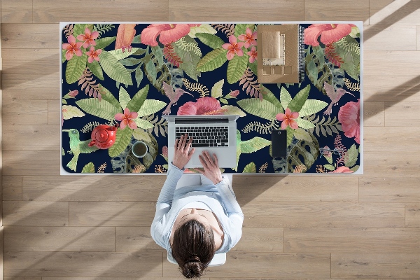 Full desk protector Parrot in the jungle