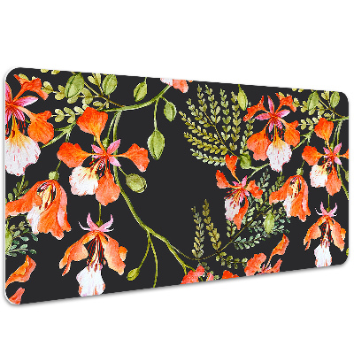 Desk pad red flowers