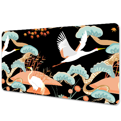 Desk pad painted herons