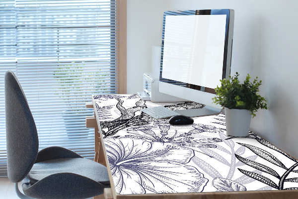 Desk pad drawn parrot