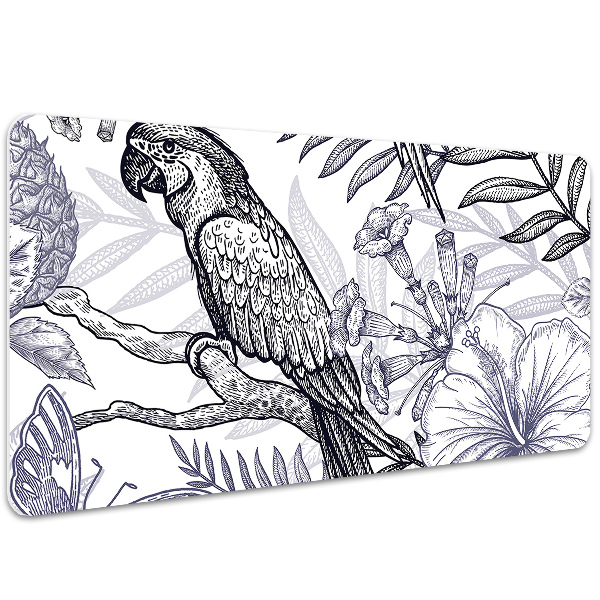 Desk pad drawn parrot
