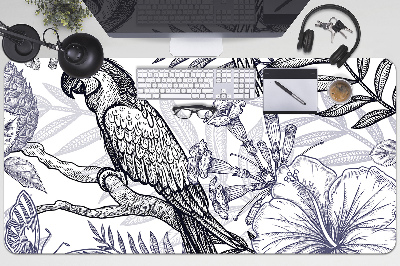 Desk pad drawn parrot