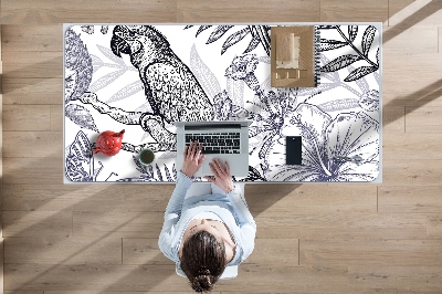 Desk pad drawn parrot