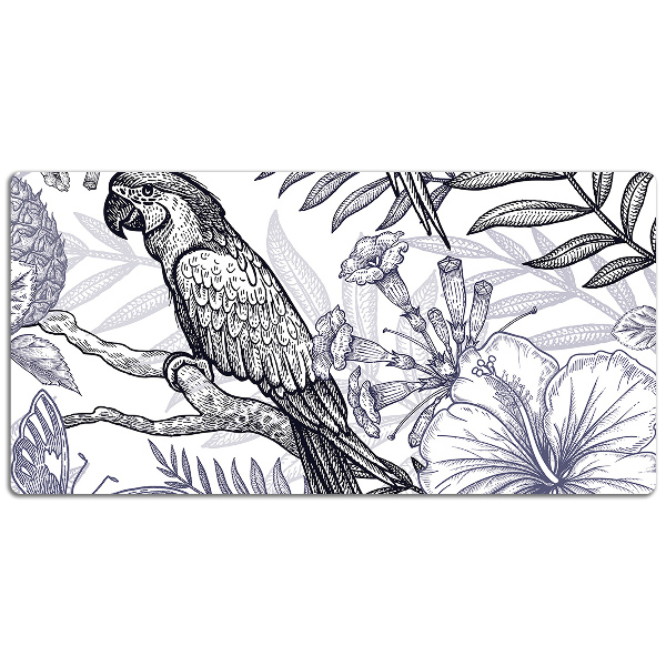 Desk pad drawn parrot