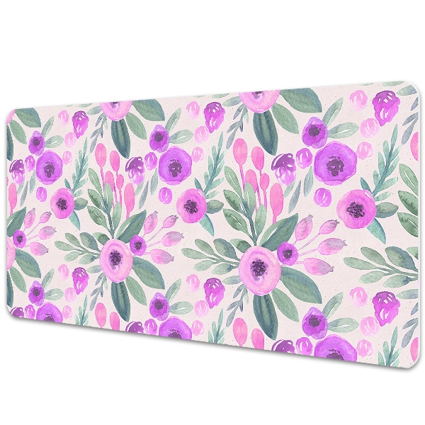 Large desk mat table protector floral Pattern