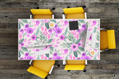 Large desk mat table protector floral Pattern