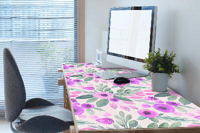 Large desk mat table protector floral Pattern