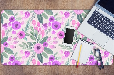 Large desk mat table protector floral Pattern